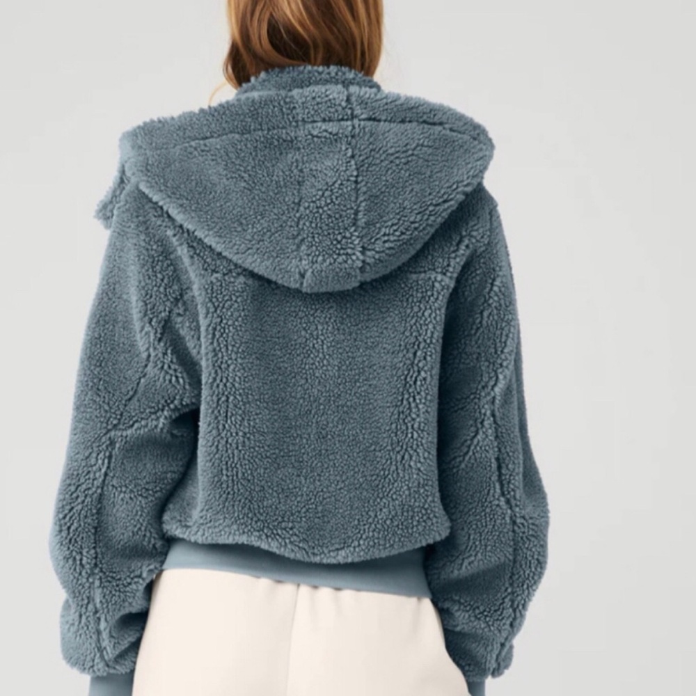 Alo Yoga Foxy Sherpa Jacket Steel Blue M - Picture 5 of 14